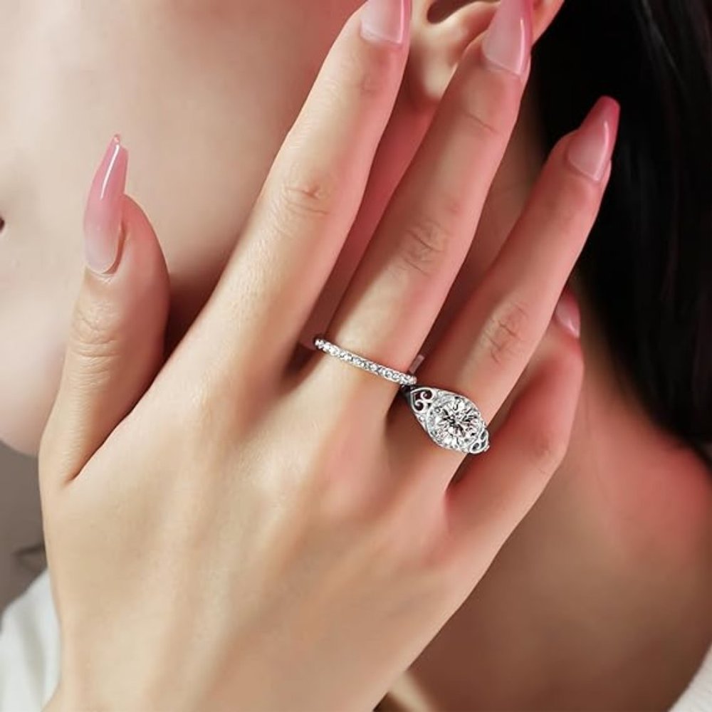 Neiman Marcus Cameido 2CT Moissanite "Moonlight" Ring